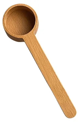 Obrázek produktu pro LAYBA, odměrka z bukového dřeva, objem 25 ml, dřevěná odměrka pro kávu, čaj, koření, prášky, pečení a vaření, dekorativní kuchyňský pomocník