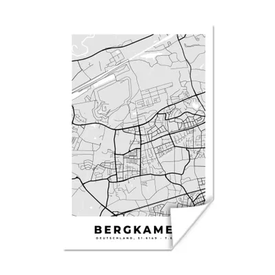 Produktbild von MuchoWow® Poster Bergkamen- Stadtplan - Deutschland - Karte 40x60 cm - Plakate für die Wand - Poster Babyzimmer