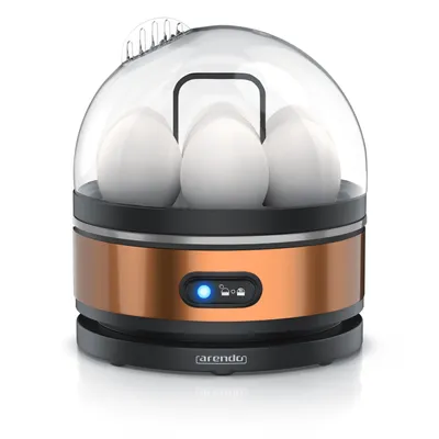 Produktbild von Arendo Eierkocher 7-fach, Edelstahl, 400 Watt, Kipp-Funktionsschalter, 3 Härtegrade wählbar, Warmhaltefunktion, für 7 Eier, Sevencook, kupfer
