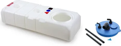 Produktbild von Tank 70 Liter mit Frischwasser Flanschset Kunststoff weiß, 95 cm x 36 cm x 23 cm