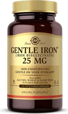 Productafbeelding van Solgar Dietary supplements Gentle Iron 25 MG 180 Caps, BI5862