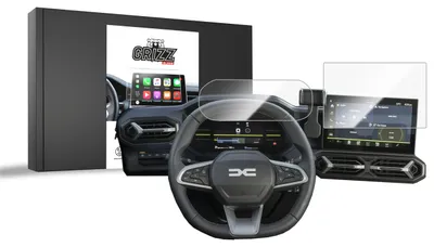 Produktbild von Keramische Autodisplayfolie 2in1 für Dacia Duster 10" (2024-2025), Grizz Protector