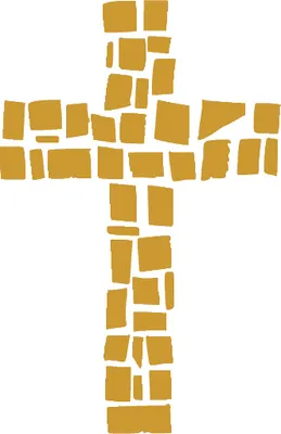 Produktbild von Grabkerze Weiß 3er Pack ( Druck Gold ), 170 Stunden/Kerze, Motiv: Kreuz