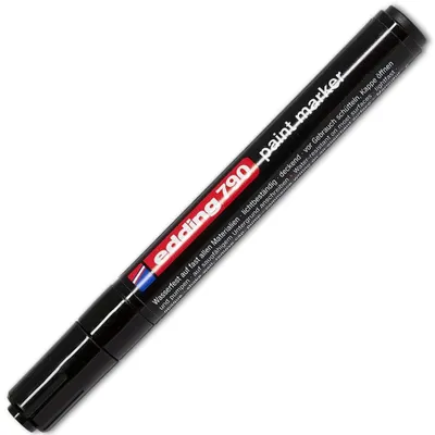 Produktbild von Edding – Paintmarker 790 auf Alkoholbasis, 2–3 mm, schwarz | 10 Stück