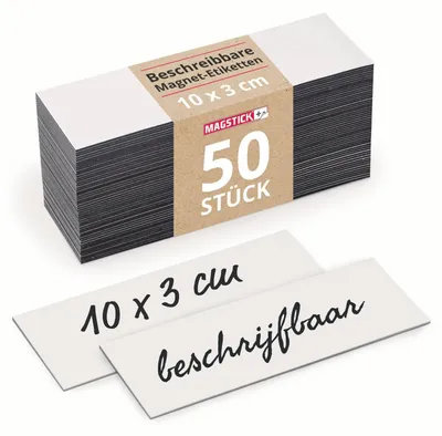 Obrázek produktu pro 50 opakovaně použitelných magnetických štítků pro kancelář a školu