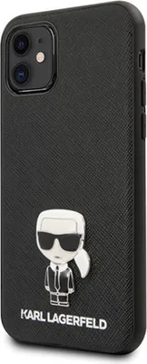 Immagine prodotto di Karl Lagerfeld Klhcp12Sikmsbk Custodia rigida Iphone12 Mini 5,4 Czarny/Nero Saffiano Ikonik Metal