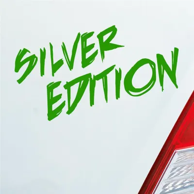 Produktbild von Auto Aufkleber Silver Edition Auto Car Tuning 15x7 cm Hellgrün Sticker Heckscheibenaufkleber