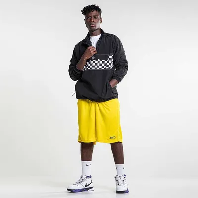 Produktbild von K1X Basketball New Micromesh Shorts mit 3 Taschen, Farbe:Gelb, Kleidergröße:M