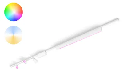 Image de Philips Hue Perifo Set de base plaf. 3 spots +lightbar blanc.