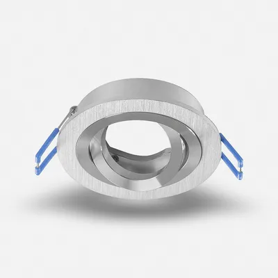 Produktbild von Deckeneinbaurahmen schwenkbar rund Alu gebürstet 6611 Ø 80mm