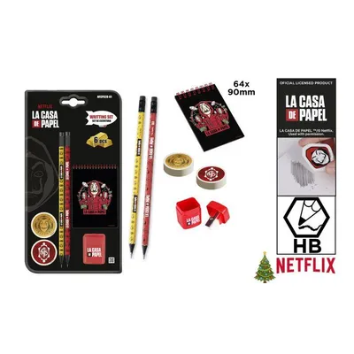 Zdjęcie produktu dla Zestaw piśmienniczy „Dom z papieru” – NETFLIX