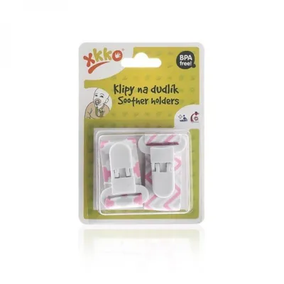 Image de XKKO Clips de sucette 2pcs - Scandinavian Baby Pink MIX
