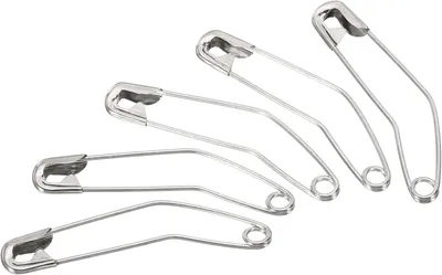 Imagen del producto de Alfileres de seguridad, 50 unidades, curvados, 55 mm, punta fina, para manualidades