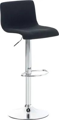 Produktbild von CLP Barhocker Hover mit Stoffbezug schwarz Material Gestell Metall in Chromoptik