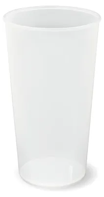 Produktbild von Schramm® Mehrweg Becher ca. 400ml matt transparent wählbar 10, 20, 30 oder 50 Stück wiederverwendbar Kunststoff Mehrwegtrinkbecher, Größe:50 Stück