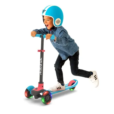 Produktbild von Chillafish Scotti GLOW 3-Rad Scooter mit Bremse und LED Lichter, Farbe:Red