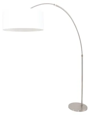 Immagine prodotto di Lampada da terra - acciaio - Sparkled Light - lino metallo tessile - Ø 45cm - E27 - 9903ST - Steinhauer