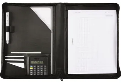 Produktbild von Alassio Schreibmappe "CATANA" DIN A4 Kunstleder schwarz