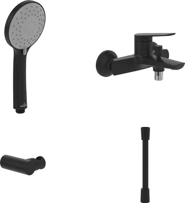 Produktbild von Villeroy & Boch Oasis Wannenarmatur Set 4in1 Aufputz Badarmatur Handbrause