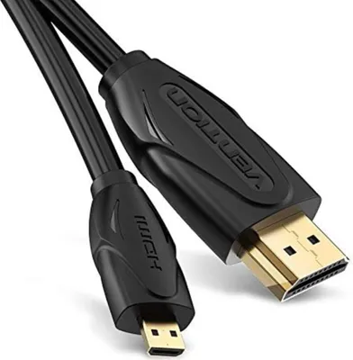 Zdjęcie produktu dla Vention VAA-D03-B300, 1 m, HDMI Typu D (Micro), HDMI Typu A (Standard), Kompatybilność 3D, Czarny