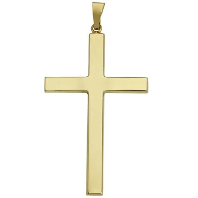 Produktbild von Basic Gold K10 Herren Anhänger Kreuz 14 Karat (585) Gelbgold