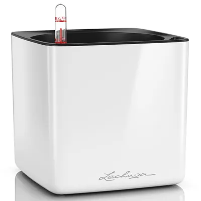 Obrázek produktu pro Květináč LECHUZA CUBE Glossy 16 ALL-IN-ONE vysoce lesklý bílý