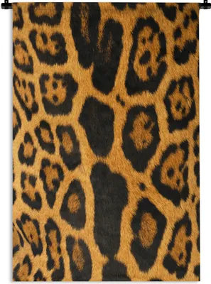 Produktbild von MuchoWow® Wandteppich Wandbehang Leopard - Pelz - Pantherdruck 60x90 cm Tapisserie Dekoration Wandtuch - Foto-Teppich - Abwaschbar