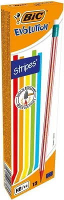 Image de Crayon BIC EVOLUTION STRIPES 646 12ST