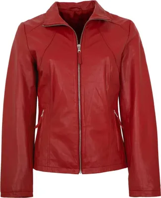 Produktbild von MADDOX - Damen Lederjacke Lammnappa rot : 40