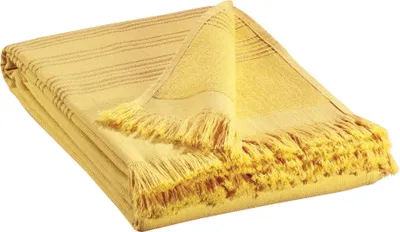 Produktbild von Vivaraise Hamamtuch-Strandtuch Cancun 90 x 180 cm 100% Baumwolle in Farbauswahl, Farbauswahl::curry