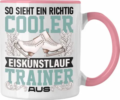 Produktbild von Trendation - Eiskunstlauf Trainer Tasse Geschenk Eiskunstläufer Geschenkidee Trainer Coach (Rosa)