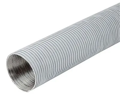 Produktbild von Ø 120mm Länge 1,5 Meter Weiß Aluminium Flexibler Schlauch
