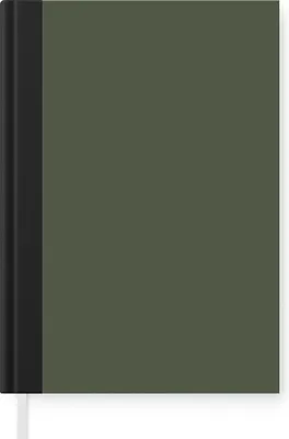 Produktbild von MuchoWow® Notizbuch Tagebuch Haushaltsbuch Notebook A5 Grün - Einfarbig - Olivgrün - Notizblock - Notizheft - Notebook - Schreibblock - Papier