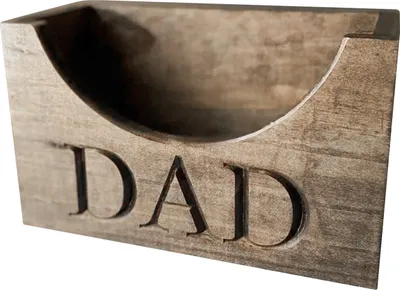 Produktbild von Huthalter aus Holz, mit Gravur „Papa“, Herren-Huthalter, Baseball-Hutständer, Organizer, Hutbox, Geschenk für Papa, Opa, Vatertagsgeschenk