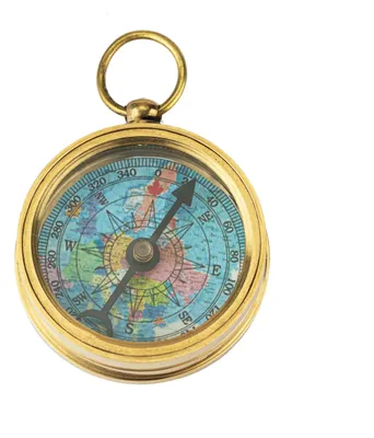 Obrázek produktu pro Přenosný mosazný kompas, 4 cm – vintage námořní dekorace