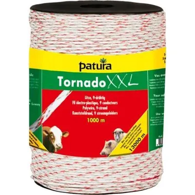 Produktbild von Tornado XXL Litze, 1000 m Rolle, weiß-rot