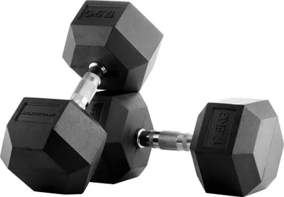Zdjęcie produktu dla Hantle sześciokątne Bodytone 17,5 kg srebrne 17,5 kg srebrne 17,5 kg
