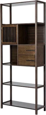 Produktbild von Bamboo Wohnzimmer Bücherregal - 3 Planken - Cappuccino