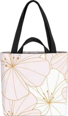 Produktbild von VOID Wildblumen Grafik Blumen Tasche 33x33x14cm,15l Einkaufs-Beutel Shopper Einkaufs-Tasche Bag