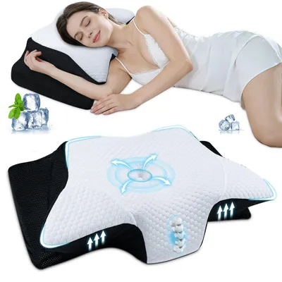 Obrázok produktu pre Pamäťová pena Nekkussen, ergonomická vankúšik na hlavu 2 v 1