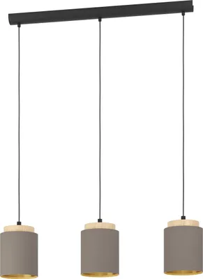 Produktbild von EGLO Pendelleuchte Albariza, 3-flammige Hängelampe Vintage, Hängeleuchte aus Stahl, Esstischlampe, Wohnzimmerlampe hängend mit E27 Fassung