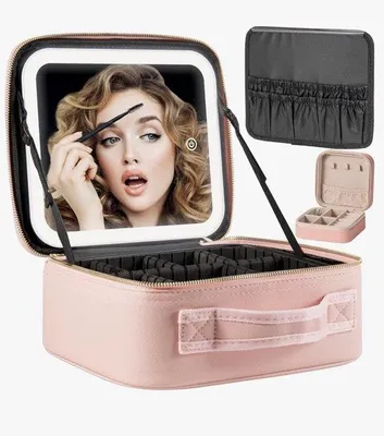 Immagine prodotto di Trousse da viaggio con specchio a LED e valigetta