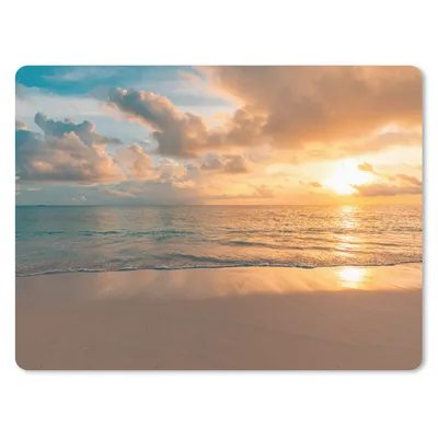 Produktbild von MuchoWow® Mauspad Mousepad Strand - Sommer - Sonnenuntergang - Wolken - Meer 40x30 cm - Mousepads - Maus Mat - Pad - Mausunterlage - Anti Rutsch