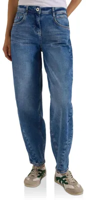 Produktbild von Cecil High Waist Barrel Leg Jeans im Loose Fit Light Blue Used wash 26