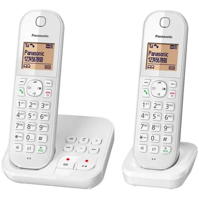 Produktbild von Panasonic KX-TGC422FRW, DECT-Telefon, Kabelloses Mobilteil, Freisprecheinrichtung, 120 Eintragungen, Anrufer-Identifikation, Weiß