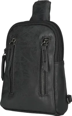 Produktbild von Damen Tasche Schultertasche Umhängetasche Crossover Bag Leder Optik Handtasche Schwarz