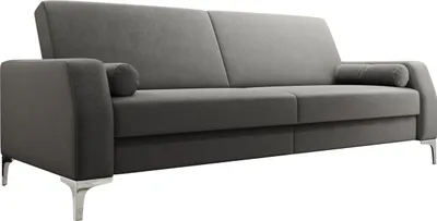 Produktbild von MIRJAN24 Schlafsofa Noelia, Sofa mit Bettkasten und Schlaffunktion, Metallfüße, zwei kleine Kissen (Farbre: Manila 16)