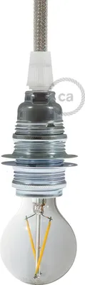 Produktbild von Creative Cables Metall Lampenschirm E14 Konisches Lampenfassung-set Durchsichtig Durchsichtig One Size