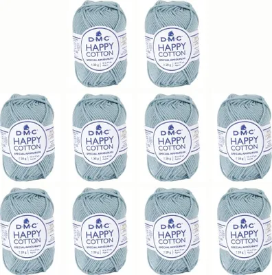 Zdjęcie produktu dla 10 motków DMC Happy Bawełna – miękka przędza ze 100% bawełny, nr 392 (kolor 767)
