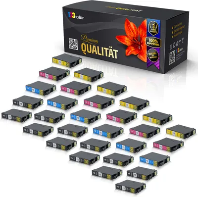 Produktbild von 30x Kompatible Tintenpatronen für Epson WorkForce WF2810 DWF WorkForce WF2830 WorkForce WF2835 DWF WorkForce WF2850 DWF 603XL 603 603 XL Schwarz Blau Rot Gelb - Color Plus Serie